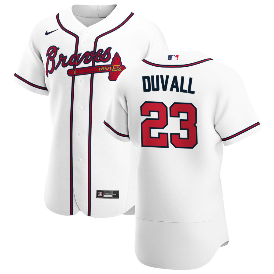 Atlanta Braves #23 Adam Duvall Men Nike White Home 2020 Authentic Player MLB Jersey->atlanta braves->MLB Jersey